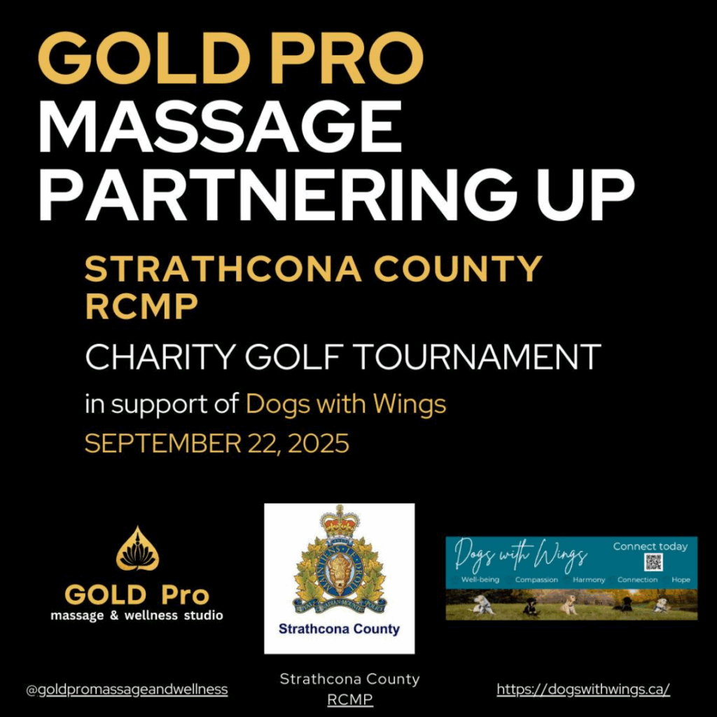 Gold Pro Massage Partnering with Stratchona RCMP Golf Charity