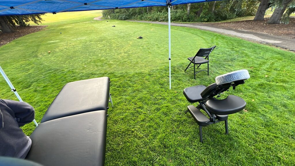 gold pro massage set up