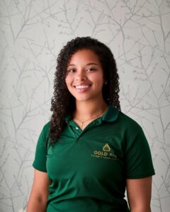 AaLiyah Haliburton, receptionist at Gold Pro Massage in Sherwood Park