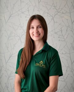 Beth Dickinson, receptionist at Gold Pro Massage in Sherwood Park