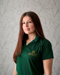 Sloan Harke, receptionist at Gold Pro Massage in Sherwood Park